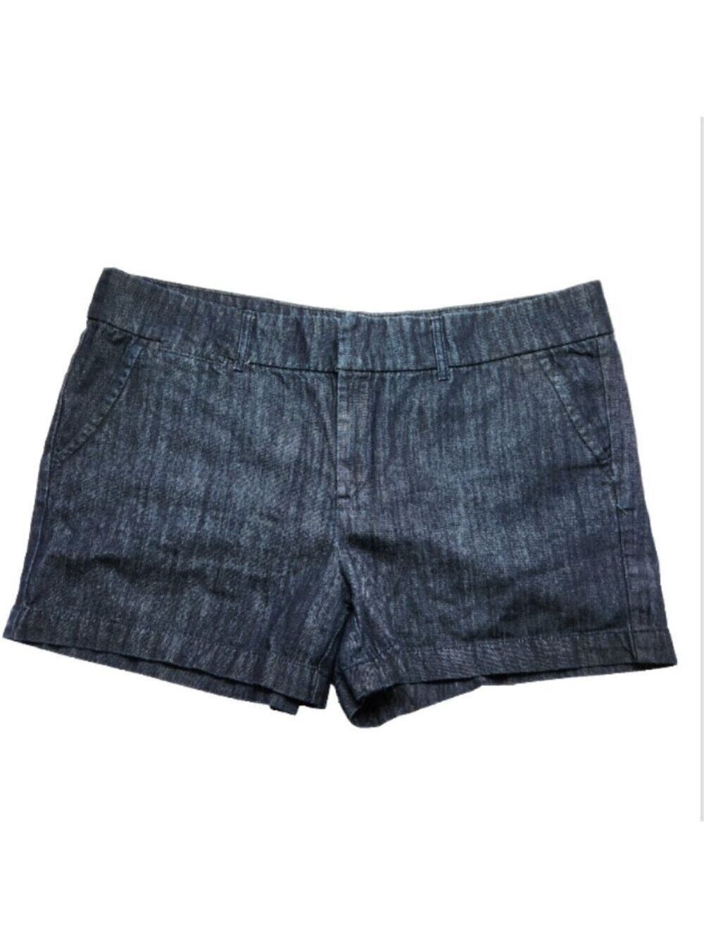 Denver Hayes Shorts Women's Size 16 Mia Mid Rise 100% Cotton Blue Pockets